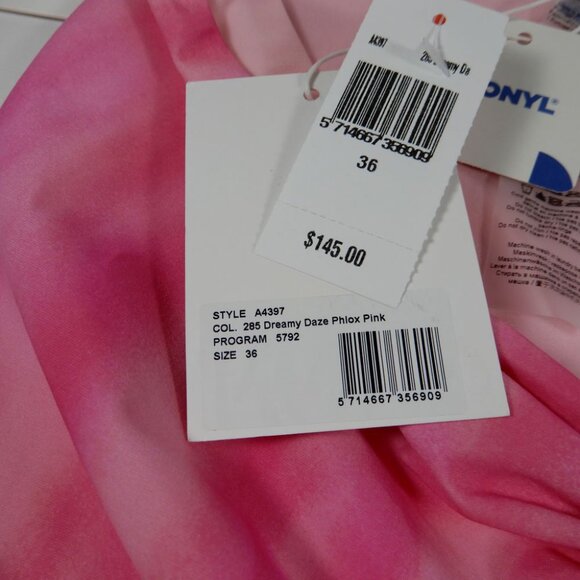 GANNI BIKINI SET Strapless Swim Top & Bottom Size S 36 Pink Tie Dye NEW $240 - Picture 10 of 16